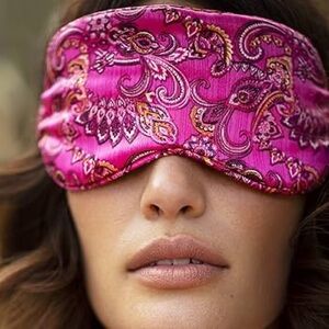 Slip Women's Slip X Alice + Olivia Sleep Mask, Spring Paisley, Pink, Print,